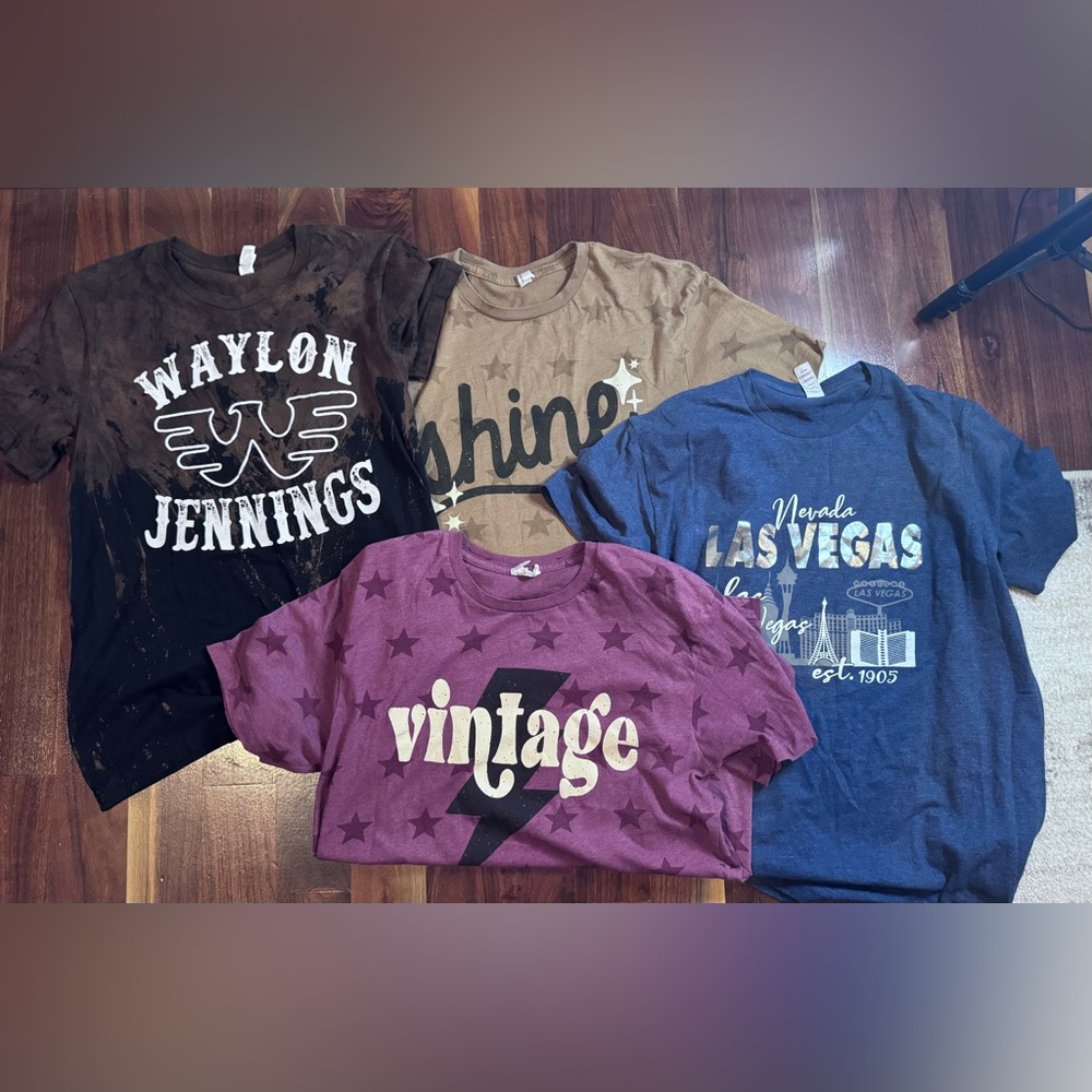 Lot of 4 Graphic T-Shirts Medium